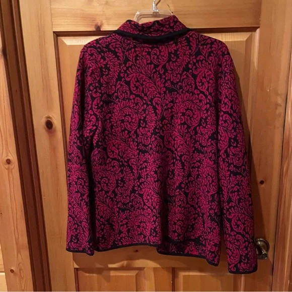 Gorgeous red and black sweater cardigan blazer - Picture 4 of 6